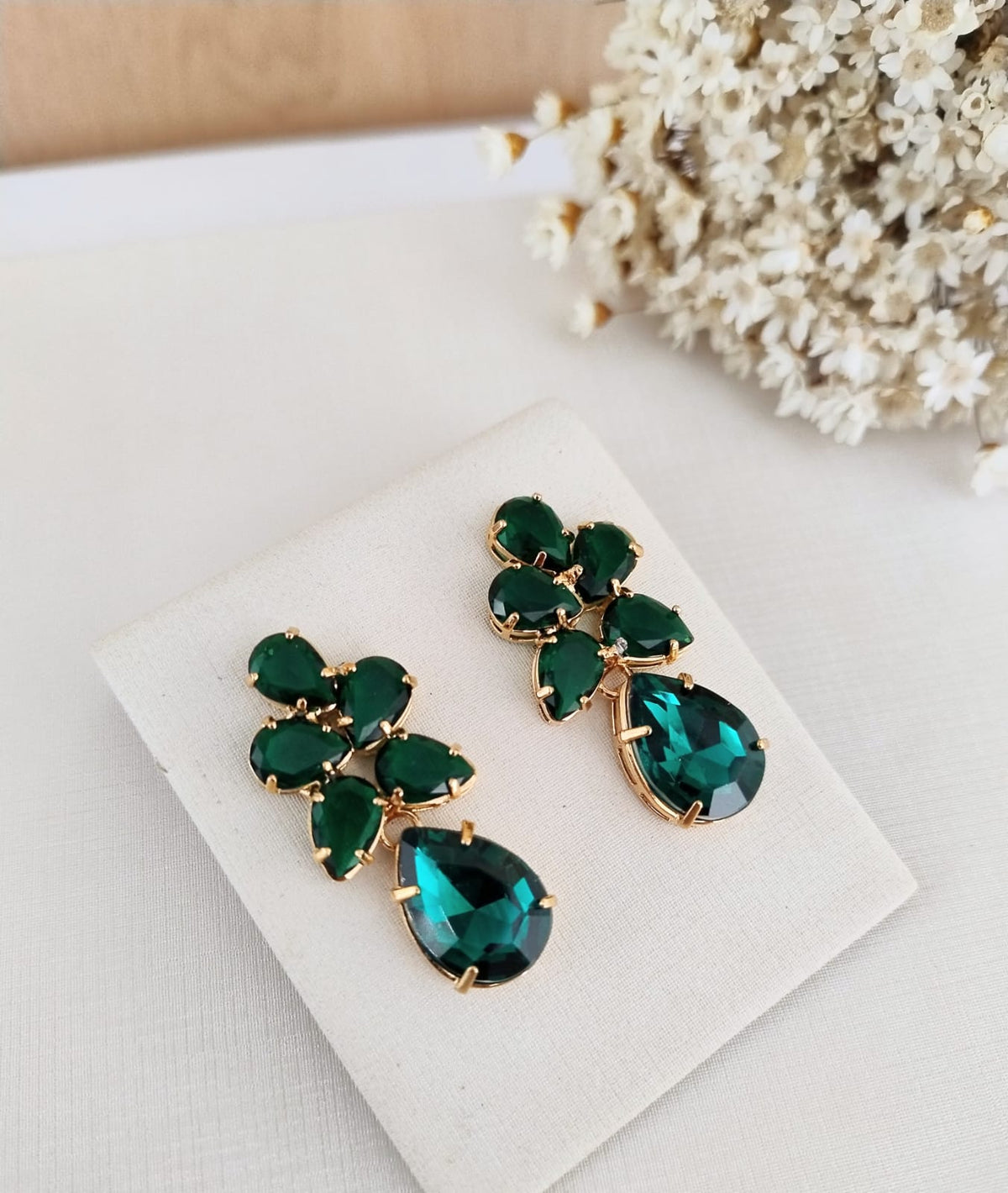 Brinco de Zircônia Verde Esmeralda Cammy