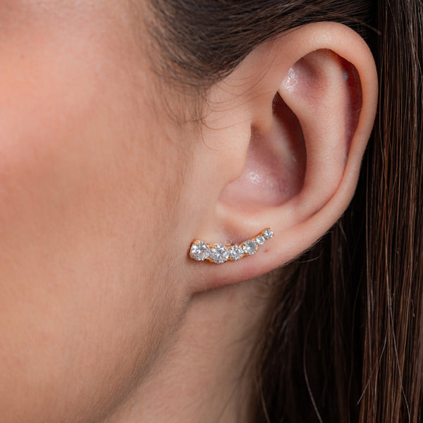 Brinco Ear Cuff Zircônia Asus