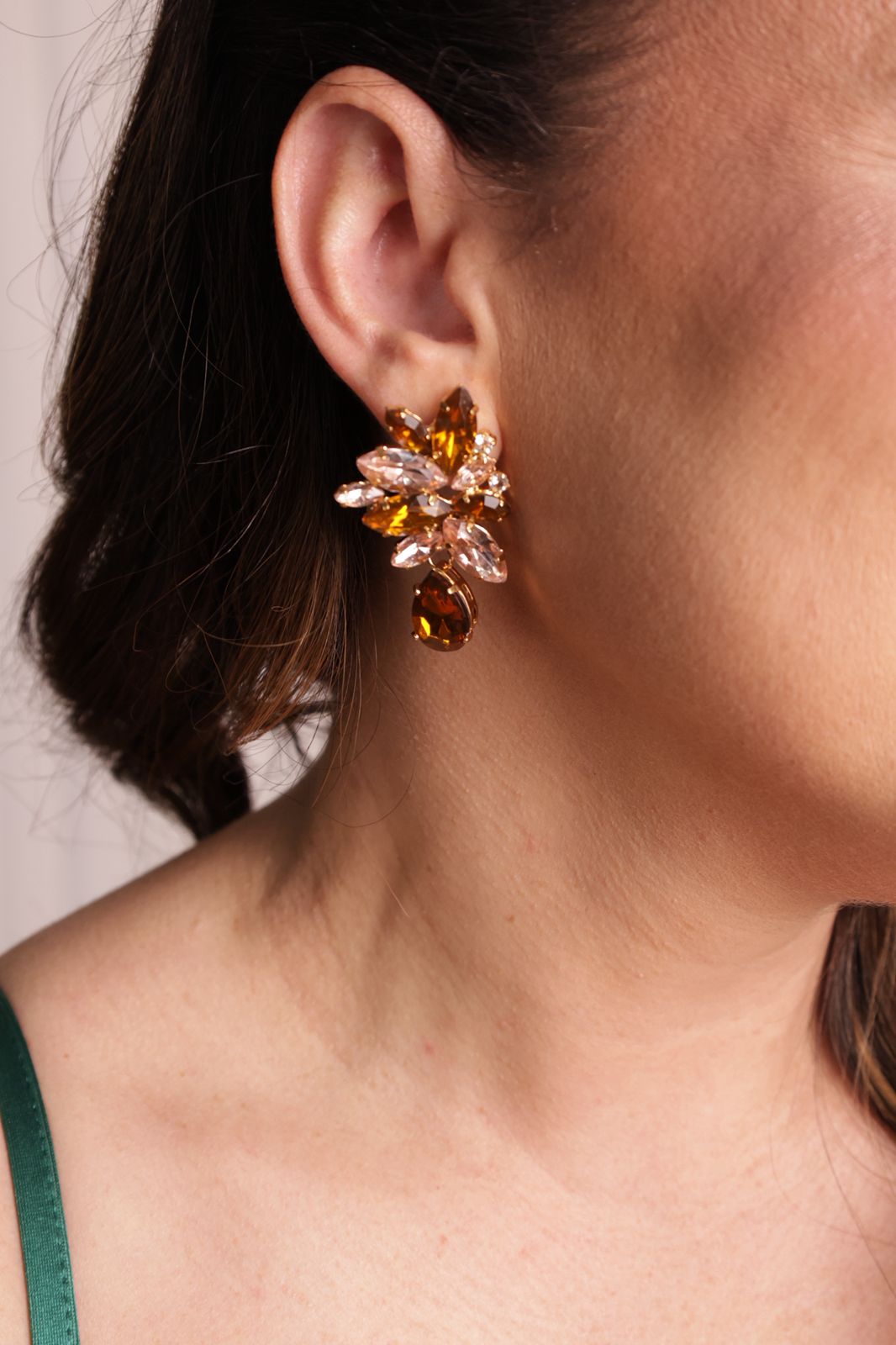Brinco Scarlat Tons de Marrons | Dourado