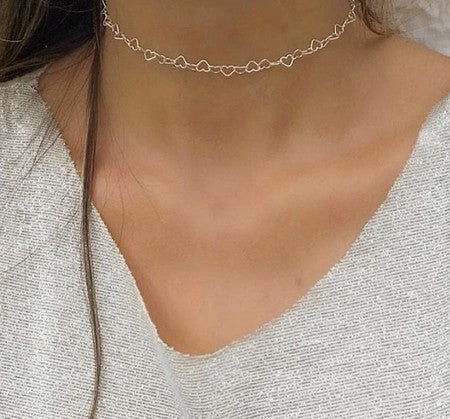 Choker Corrente coração