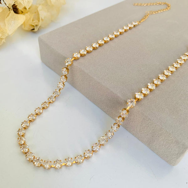 Chocker de Riviera Strellar Cristal Dourada