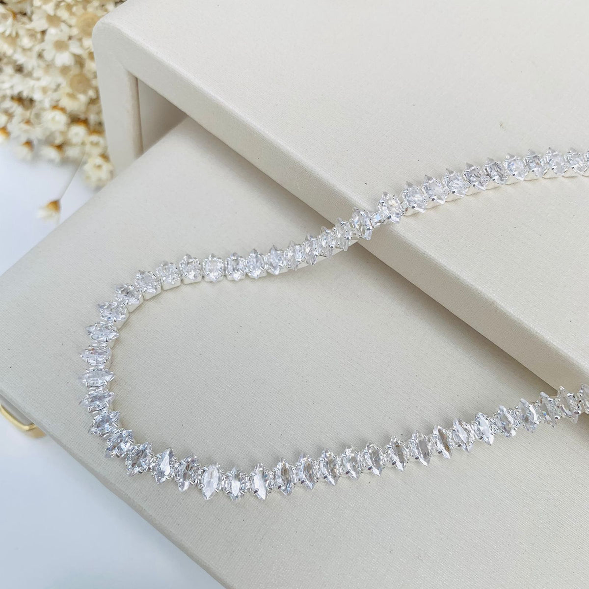 Choker de Zircônia Navete Cristal