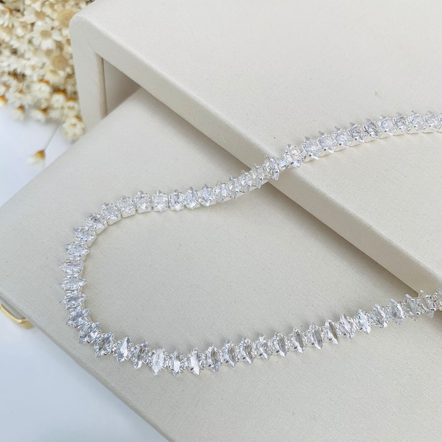 Choker de Zircônia Navete Cristal