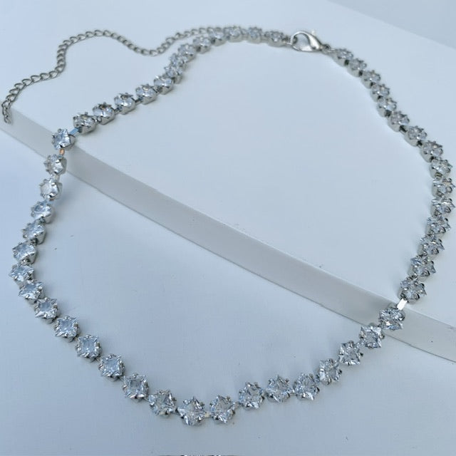 Chocker Riviera Strelar Cristal Prata