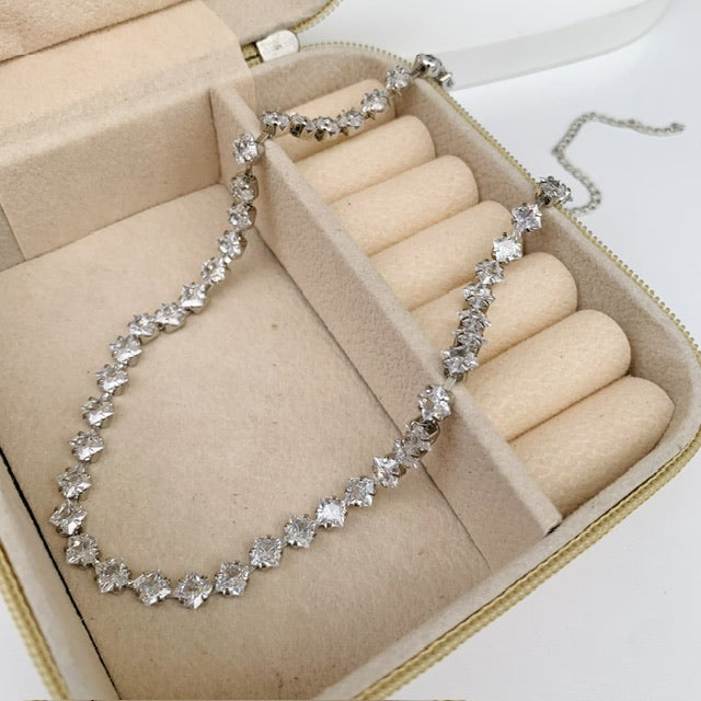 Chocker Riviera Strelar Cristal Prata