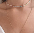 Kit Choker Zircônia + Corrente Veneziana