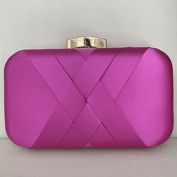 Clutch Arredondada de X Fúcsia