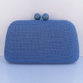 Clutch Azul Médio De Tecido