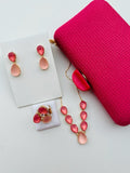 Clutch, Colar, brinco, Anel Goiaba