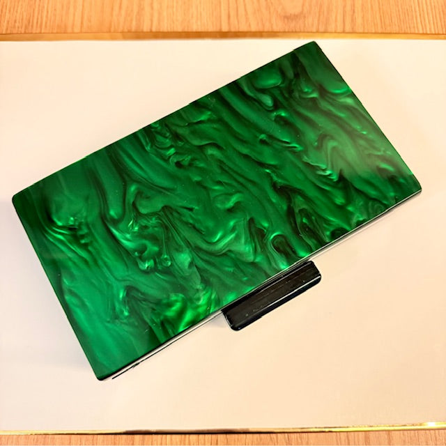Clutch de Madrepérola Verde Esmeralda