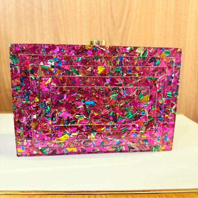 Clutch Madrepérola 3D Pink