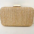 Clutch Palha Nude Dourado