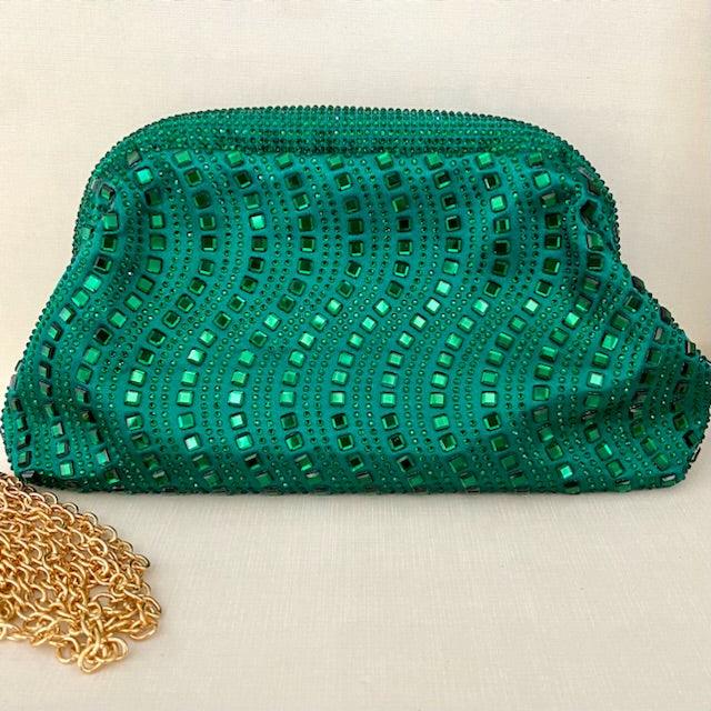 Clutch Poderosa Verde Esmeralda