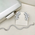 Kit Clutch, Ear Curf Cristal Tamara e Choker Cristal Prata