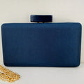 Clutch Retangular Azul Safira