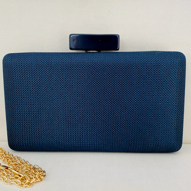 Clutch Retangular Azul Safira