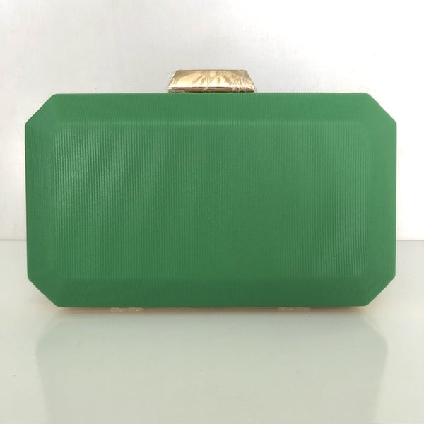 Clutch Verde Forest com Detalhe Dourado