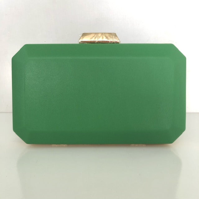 Clutch Verde Forest com Detalhe Dourado