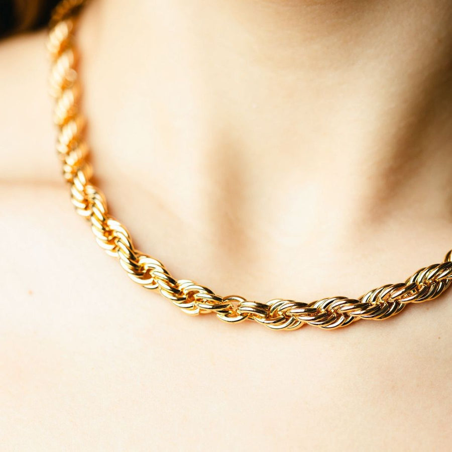 Colar Baiano Grosso Dourado