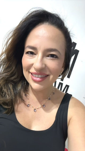 Colar Charmys Pérolas com Zircônia Lilas