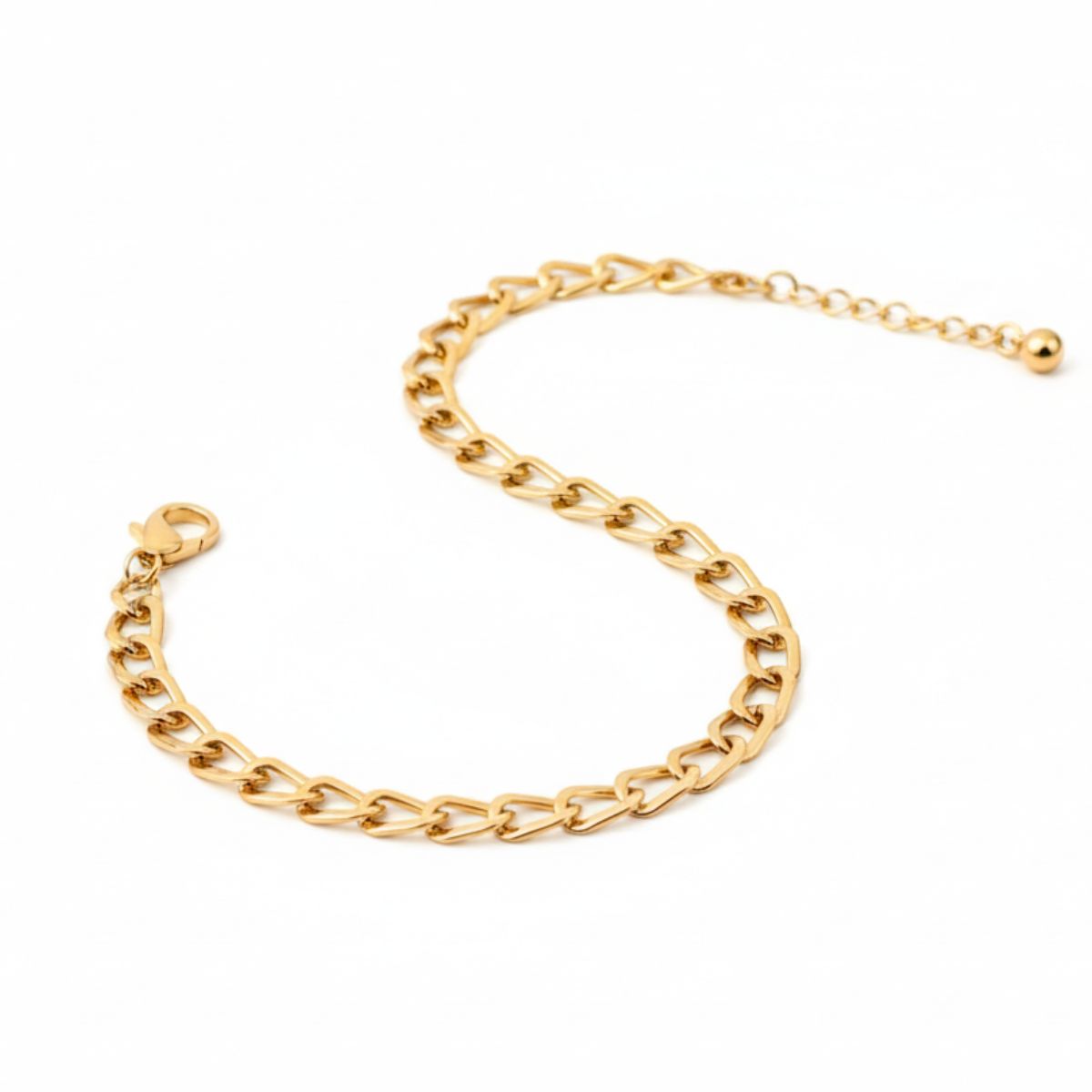 Colar de Corrente Vazada Lisa Ellen Dourado