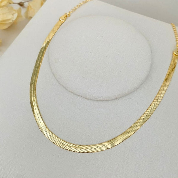 Colar de Fita Banho de Ouro de 35cm