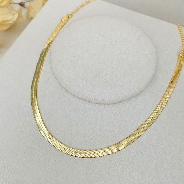 Colar de Fita Banho de Ouro de 35cm