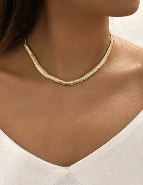 Colar de Malha em Banho de Ouro 18k