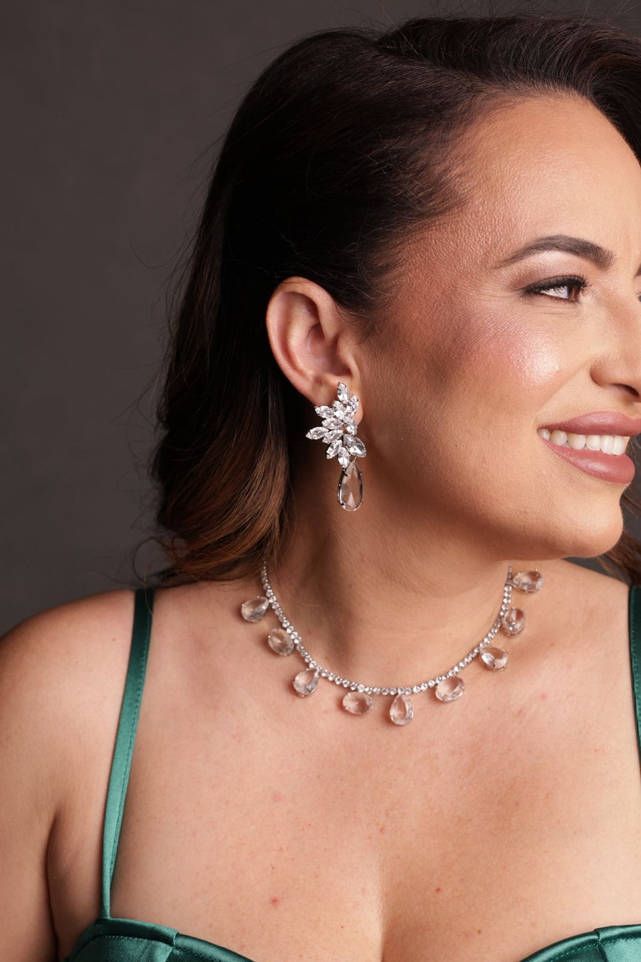 Colar de Zircônia Celine Cristal - Banho de Prata