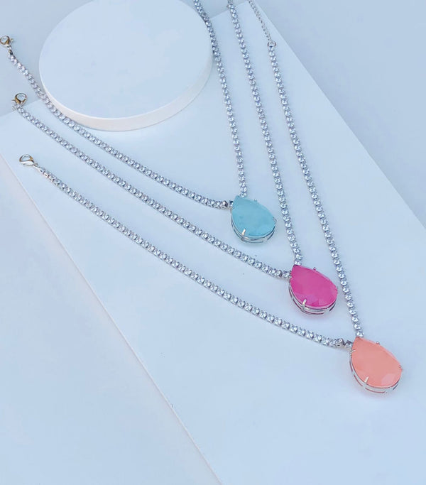 Colar de Zircônia com Gota Verão