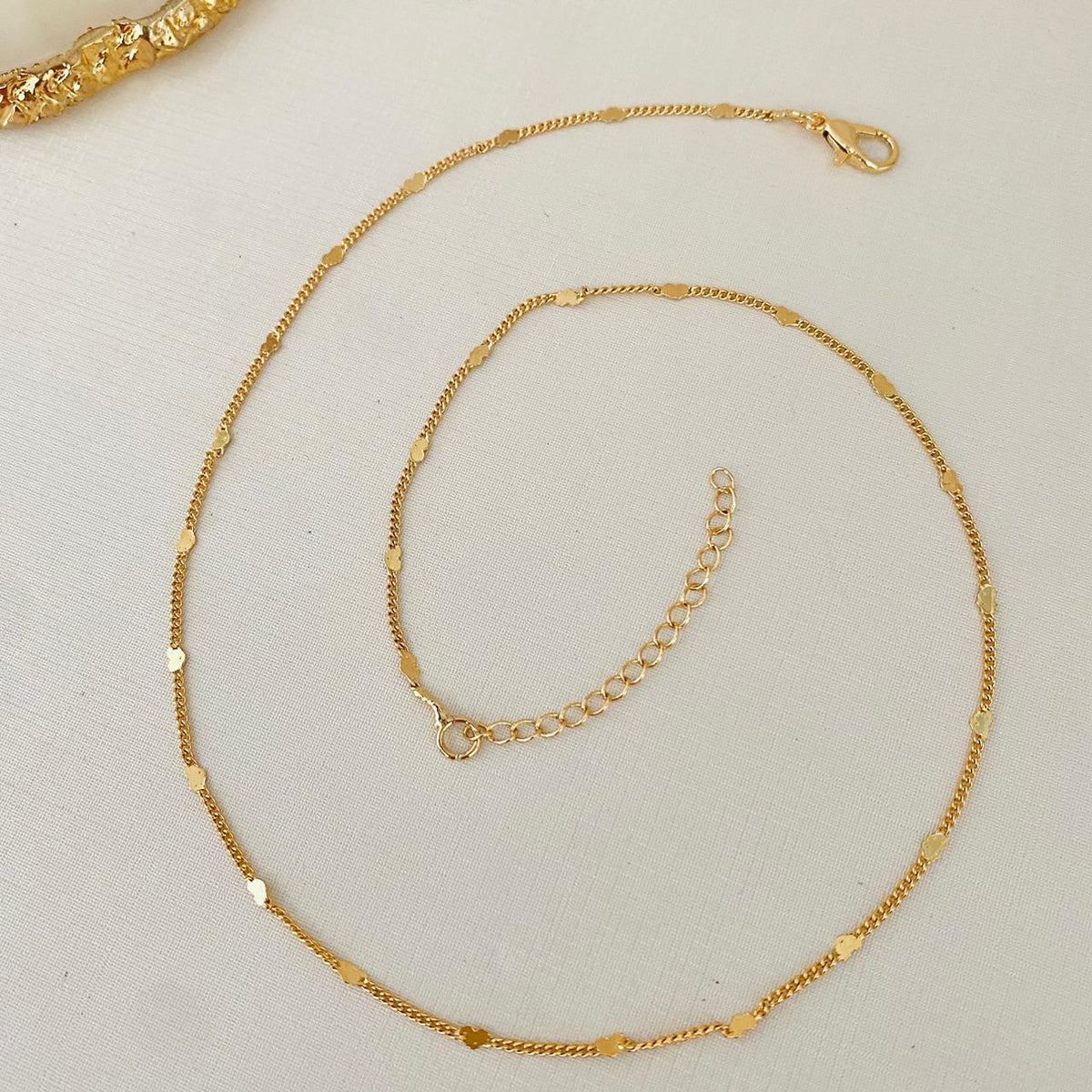 Colar Diamantado Coração Dourado