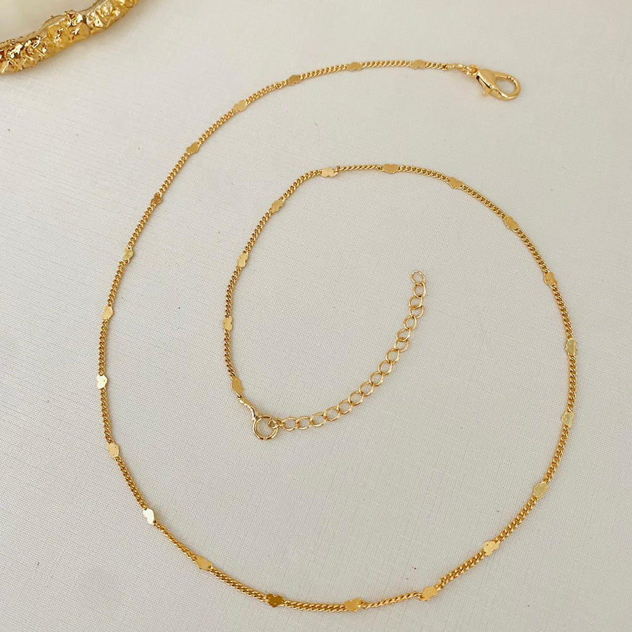 Colar Diamantado Coração Dourado