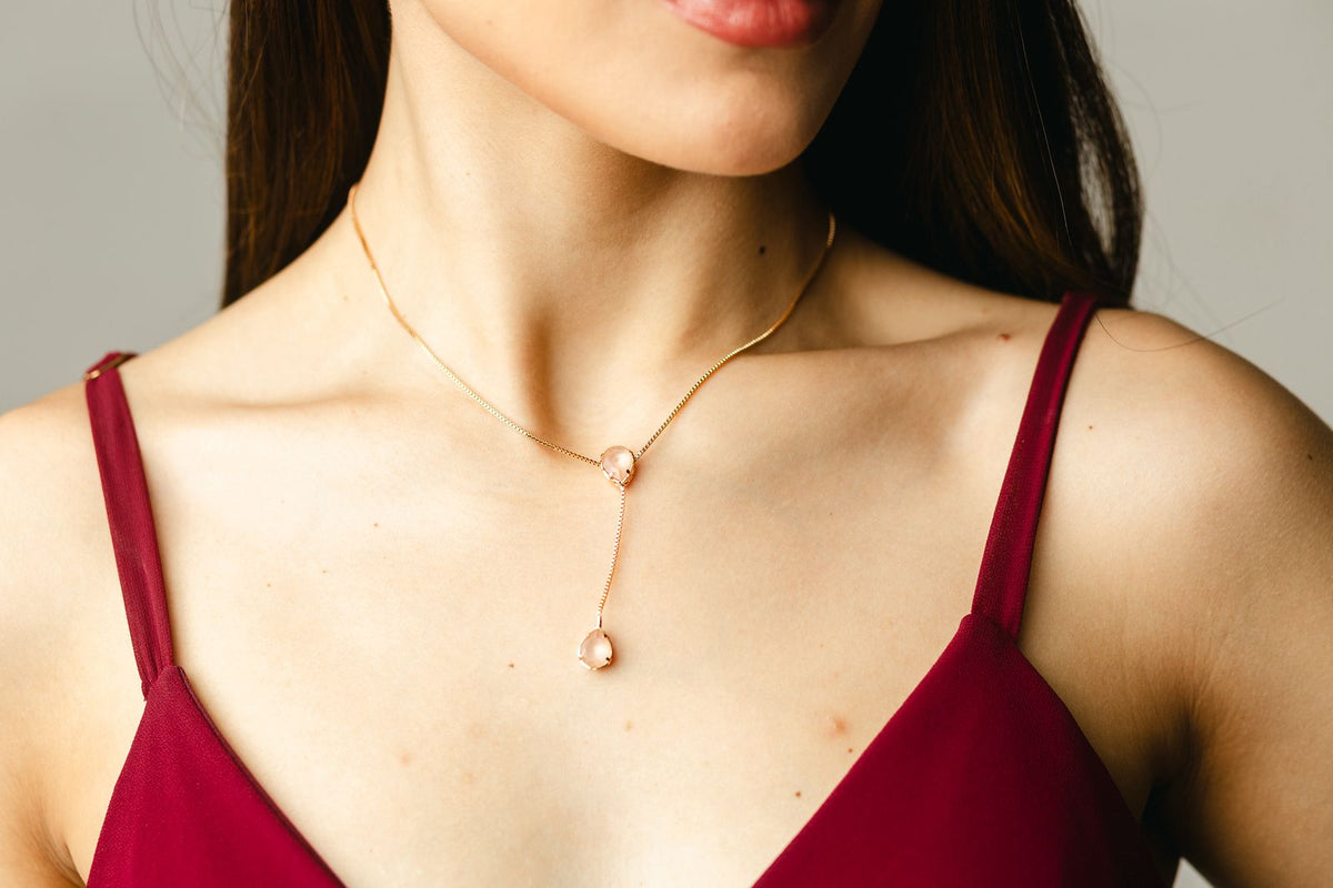 Colar Gravatinha The Bronx em Zircônia Nude Fosca Banho Dourado