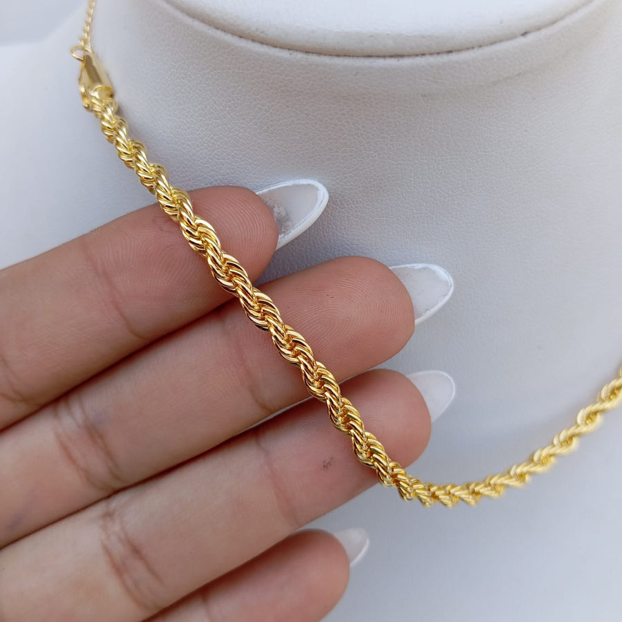 Gargantilha Baiano Médio Dourado 35cm