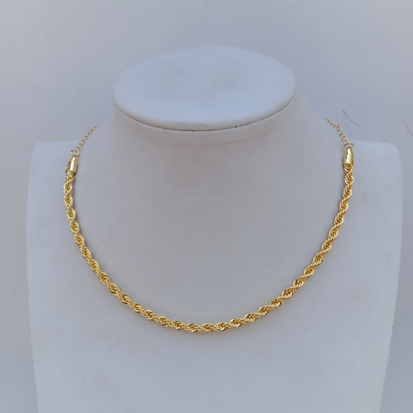 Gargantilha Baiano Médio Dourado 35cm