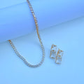 Conjunto Chocker de Zircônia e Brinco de Zircônia Cristal