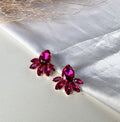 Brinco Pedraria Jackie Rosa Pink BANHO PRATA