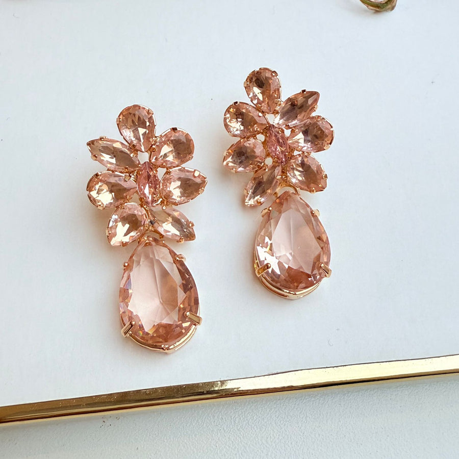 Kit Anel com Brinco de Zircônia Nude Dourado -  Sotto