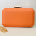 Clutch Coral Laranja com Detalhe Dourado