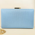 Clutch Azul Serenity com Detalhe Dourado