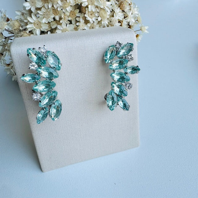 Ear Curf Azul Esmerveado Charloty Prata