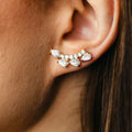 Ear Curf de Zircônia Cristal Charlote Dourado