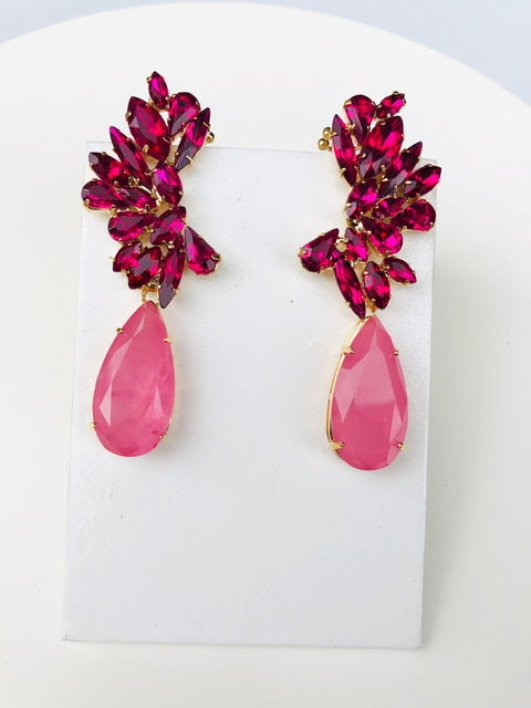 Ear Curff Cátia Banho:Dourado;Cor da Pedra:Pink