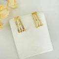 Ear Hook Dourado  com Detalhes de Coraçao