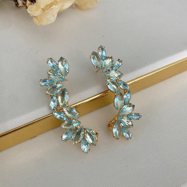 Earkuff de Zircônia Dalia Azul Claro