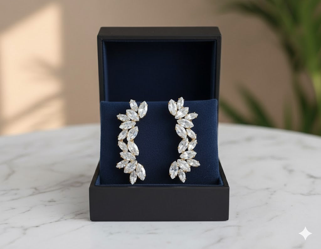 Earkuff de Zircônia Dalia Cristal
