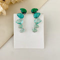 Earkuff Mel de Zircônia Tons de Verde Prata