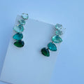 Earkuff Mel de Zircônia Tons de Verde Prata