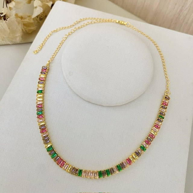 Gargantilha de Zircônia Fina Rafas Collor