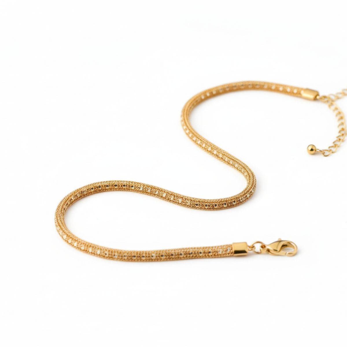 Gargantilha Molinha Texturizada Dourado